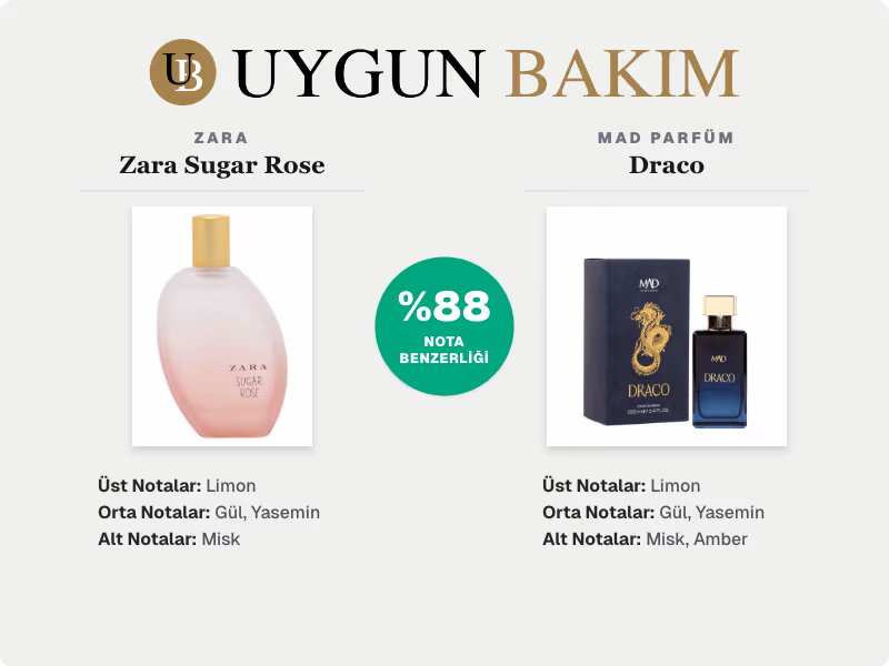 Zara Zara Sugar Rose | Mad Parfüm Draco Muadili