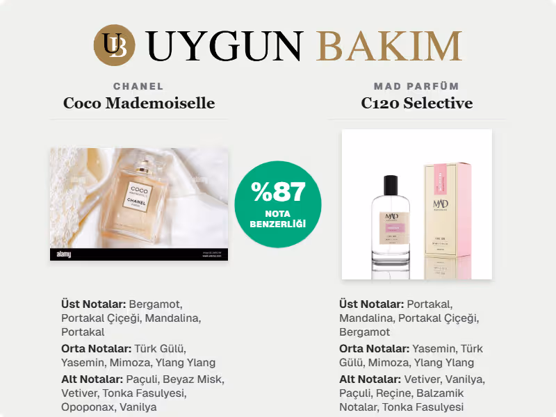 Coco Mademoiselle vs C120 Selective Muadil Karşılaştırması