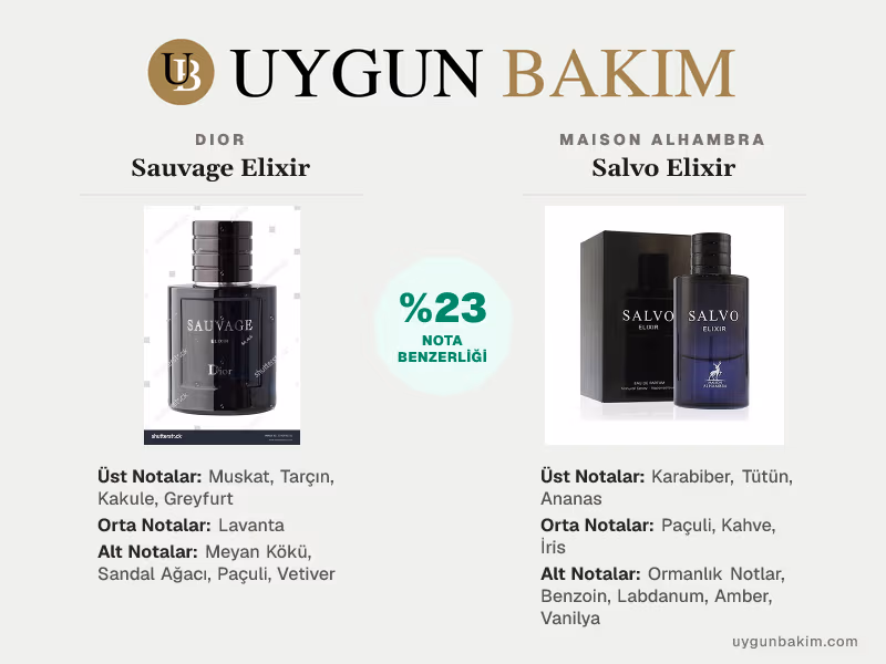 Dior Sauvage Elixir | Maison Alhambra Salvo Elixir Muadili