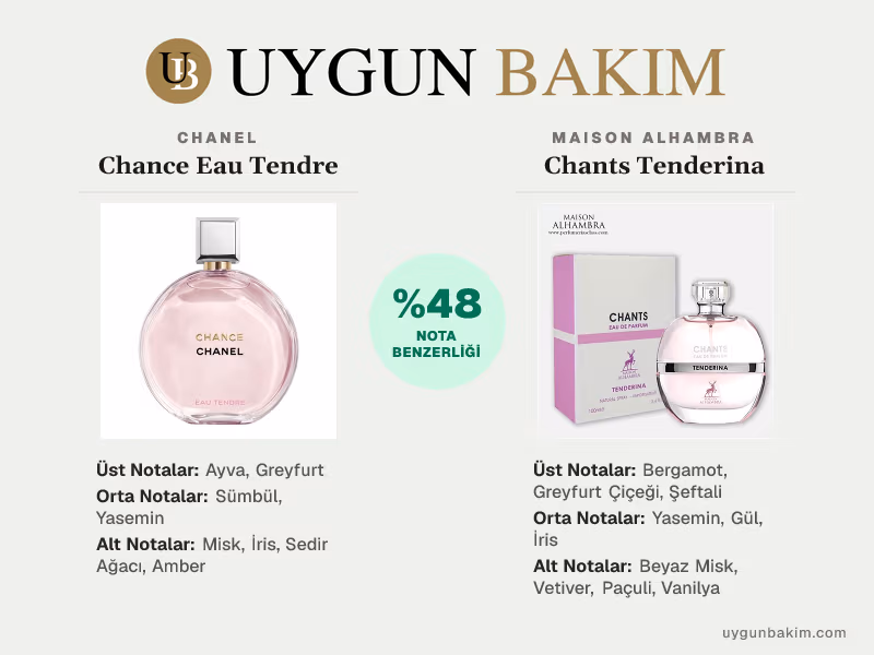 Chanel Chance Eau Tendre | Maison Alhambra Chants Tenderina Muadili