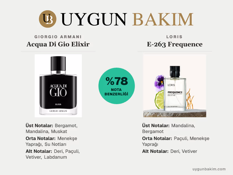 Giorgio Armani Acqua Di Gio Elixir | Loris E-263 Frequence Muadili