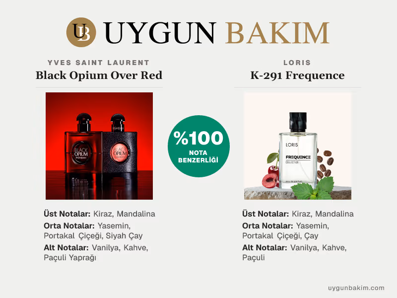 Yves Saint Laurent Black Opium Over Red | Loris K-291 Frequence Muadili