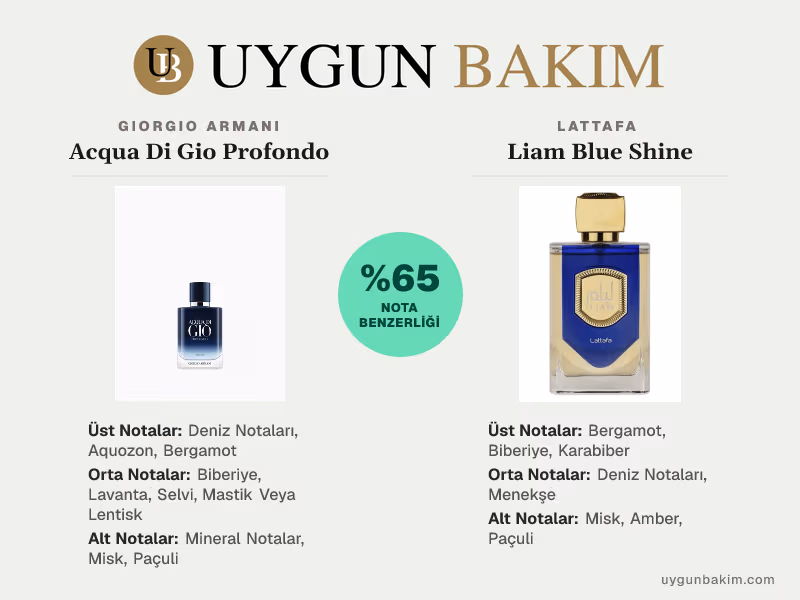 Giorgio Armani Acqua Di Gio Profondo | Lattafa Liam Blue Shine Muadili