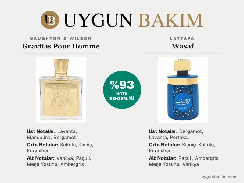 Naughton & Wilson Gravitas Pour Homme | Lattafa Wasaf Muadili