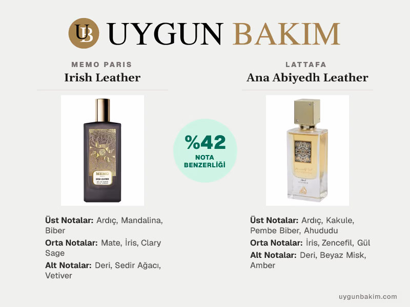 Memo Paris Irish Leather | Lattafa Ana Abiyedh Leather Muadili