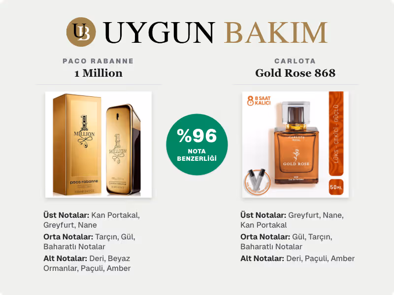 Paco Rabanne 1 Million | Carlota Gold Rose 868 Muadili