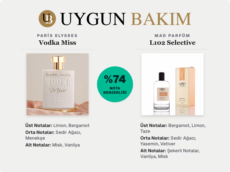 Paris Elysees Vodka Miss | Mad Parfüm L102 Selective Muadili